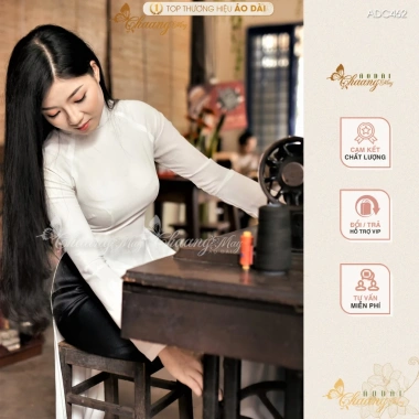 Áo dài 4 tà truyền thống CHAANG trắng nữ sinh, cổ cao 5cm, tay dài mềm mại – Giá ưu đãi 320.742₫ 7 Áo dài 4 tà truyền thống CHAANG trắng nữ sinh, cổ cao 5cm, tay dài mềm mại – Giá ưu đãi 320.742₫ 7
