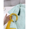 Áo dài áo đai Tân gấm xanh mint cho bé gái 10-30kg, cổ Tết, kèm bờm - Đồ lễ Tết thời trang trẻ em, đẹp mắt, giá ưu đãi 169.000₫ 7