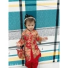 Áo Dài Bé Gái 4 Tà Hoa Mẫu Đơn, Túi Vải + Cài Ngọc Xinh – 209.000 VND 5