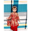 Áo Dài Bé Gái 4 Tà Hoa Mẫu Đơn, Túi Vải + Cài Ngọc Xinh – 209.000 VND 10
