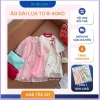 Áo Dài Bé Gái 4 Tà Thêu Hoa Nhí, Tặng Bàn Chải, Chất Tơ 10-30kg Mặc Tết 179k