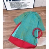Áo dài bé gái cách tân lụa xanh 2 lớp kèm bờm, size 10‑30kg, giảm giá Tết 185k 4