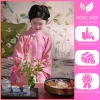Áo dài bé gái Cát Tường màu hồng cách tân Tết 2.026 - Bộ Mẹ&bé MB25.835