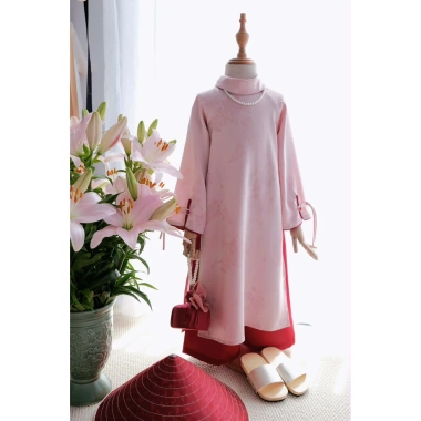 Áo Dài Bé Gái CELINA AD22 Lụa Vân Hoa Cao Cấp Pastel Xinh Xắn 8-40kg 329k
