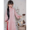 Áo Dài Bé Gái CELINA AD22 Lụa Vân Hoa Cao Cấp Pastel Xinh Xắn 8-40kg 329k 5