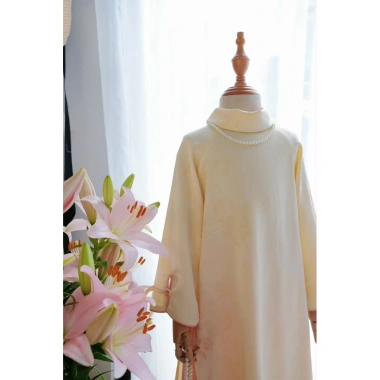 Áo Dài Bé Gái CELINA AD22 Lụa Vân Hoa Cao Cấp Pastel Xinh Xắn 8-40kg 329k