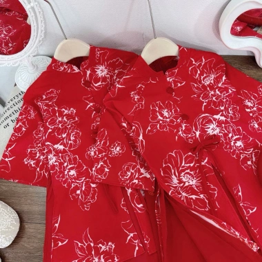 Áo dài bé gái chất tơ 10-30kg - Sang trọng, mềm mịn, dễ thương, giá 147.400₫ 7