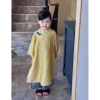 Áo Dài Bé Gái CHICKBONG Tơ Óng 4 Tà, Dây Chuyền Ngọc Trai, 8-35kg, giảm giá Tết 325k 6
