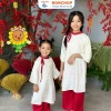 Áo Dài Bé Gái Cổ Tròn Cách Điệu Gấm Hà Đông Nơ Đỏ Size 11‑48kg – 207.500 VNĐ BONCHOP 2