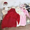 Áo dài bé gái cổ yếm 2 lớp + khăn choàng hoa rời, 8-30kg, xinh Tết, giá 169k 9