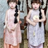 Áo Dài Bé Gái Lụa Gấm Hoa Cách Tân Thoáng Mát, Phù Hợp Tết & Lễ Hội - 219k 4