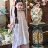 Áo Dài Bé Gái Lụa Gấm Hoa Cách Tân Thoáng Mát, Phù Hợp Tết & Lễ Hội - 219k 7
