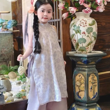 Áo Dài Bé Gái Lụa Gấm Hoa Cách Tân Thoáng Mát, Phù Hợp Tết & Lễ Hội - 219k 7 Áo Dài Bé Gái Lụa Gấm Hoa Cách Tân Thoáng Mát, Phù Hợp Tết & Lễ Hội - 219k 7