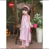 Áo Dài Bé Gái Lụa Tua Rua Cột Nơ Bốn Tà Không Cài - Đẹp Dành Cho Tết 159k 5
