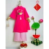 Áo dài bé gái mẫu Hoa Sen xinh xắn, thiết kế cao cấp, size 12‑44kg, sẵn hàng, giảm giá lễ Tết