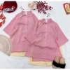Áo dài bé gái Mimi Kids set áo dài + quần lụa đính hoa cúc truyền thống, phù hợp từ 7-27kg, giá ưu đãi 209.000₫ 2