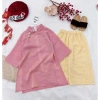 Áo dài bé gái Mimi Kids set áo dài + quần lụa đính hoa cúc truyền thống, phù hợp từ 7-27kg, giá ưu đãi 209.000₫ 8