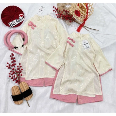 Áo dài bé gái Mimi Kids set lụa gấm cách tân mềm mại 7‑27kg Tết 209.000₫