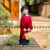Áo dài bé gái mợ Hai kèm băng đô lễ Tết Trung Thu, cách tân vải tơ lụa kimbapdoo - Giá ưu đãi 180.000 VND 3