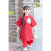 Áo dài bé gái Oli River cao cấp màu đỏ sang trọng - Giá ưu đãi 322.500₫ 6