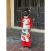 Áo dài bé gái quạt cổ điển lụa mềm mịn, form rộng dễ thương - Đồ Tết 247k 4