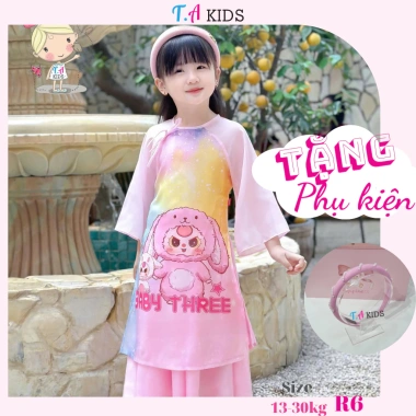 Áo dài bé gái Tết cổ truyền T.A Kids 16-42kg - Giá chỉ 199.000đ, giảm tới 55% - chất liệu mềm mại, thiết kế tinh tế 9