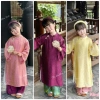 Áo dài bé gái Tường Vy e tà tơ ánh kim – Thiết kế Tết trẻ em size 8‑36kg, giảm 22% 7