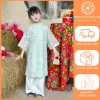 Áo Dài Bé Gái Xanh Vải Tơ Thêu - Thiết Kế Trung Thu và Tết, Nhà Cam C25.653, Giảm Giá 252.000₫