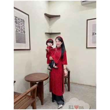 Áo Dài bé + Khăn buộc 6.077 – Thiết kế tinh tế, chất mềm, giá ưu đãi 135k 6