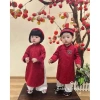 Áo dài bé trai, bé gái Set gấm đỏ 7-27kg – Tết 2.026 Mimi Kids, giảm giá 219k