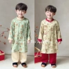 Áo Dài Bé Trai Chất Lụa Hoạ Tiết 4 Màu – Form Đẹp, Thoáng Mát, Size 10-30kg, 135k 2