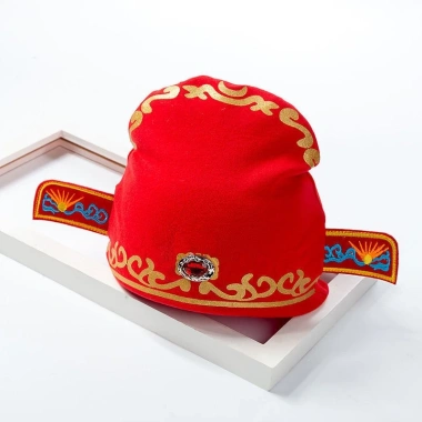 Áo dài bé trai đỏ đầy màu sắc truyền thống bộ liền quần và mũ, phù hợp Tết sinh nhật, size 0-24 tháng, giá ưu đãi 49.998 VND 3