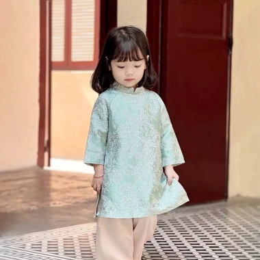 Áo Dài Bé Trai Fbaby Gấm Họa Tiết Cao Cấp - Mặc Tết chỉ 365.000₫