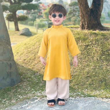 Áo Dài Bé Trai FBaby Tết 2.026 Vải Không Nhăn Cao Cấp, Mềm Mại, An Toàn, Giá 295.000