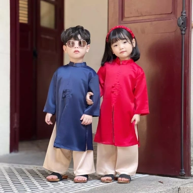 Áo Dài Bé Trai FBaby Tết 2.026 Vải Không Nhăn Cao Cấp, Mềm Mại, An Toàn, Giá 295.000