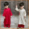Áo Dài Bé Trai Gấm Thổ Dơi Charm Cao Cấp Sang Chảnh Giá 250k 7