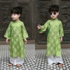 Áo Dài Bé Trai Gấm Thổ Dơi Charm Cao Cấp Sang Chảnh Giá 250k 8