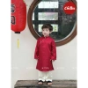 Áo dài bé trai Minh Đăng gấm thổ cẩm cao cấp, quần lụa ngọc trai, tặng dây ngọc, 10‑40kg – Giá 313.650₫ 8