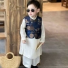 Áo dài bé trai Tết Bách Minh gấm kim cao cấp kèm gile thêu Ngựa, mẫu đẹp 1-10 tuổi, giảm giá 549k 3