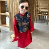 Áo dài bé trai Tết Bách Minh gấm kim cao cấp kèm gile thêu Ngựa, mẫu đẹp 1-10 tuổi, giảm giá 549k 6