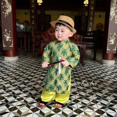 Áo dài bé trai Tết, lễ hội, Trung Thu - thiết kế đẹp, giá ưu đãi 170.000₫