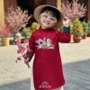 Áo dài bé trai thêu ngựa 3 màu đỏ, xanh dương, xanh lá - Đồ tết 2.026 giá 215.000đ 5