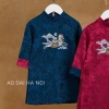 Áo dài bé trai thêu ngựa gấm cao cấp - áo dài tết size 9-45kg giảm giá 4