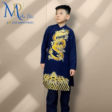 Áo Dài Bé Trai Thêu Rồng Tết Chất liệu Tuyết Mưa 3 màu 8‑55kg Giá ưu đãi 255k 3 Áo Dài Bé Trai Thêu Rồng Tết Chất liệu Tuyết Mưa 3 màu 8‑55kg Giá ưu đãi 255k 3