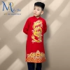 Áo Dài Bé Trai Thêu Rồng Tết Chất liệu Tuyết Mưa 3 màu 8‑55kg Giá ưu đãi 255k 4