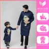 Áo dài bé trai xanh vải gấm thêu rồng - Trung thu & Tết 2.025, giá 245k