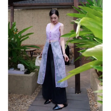 Áo Dài Cách Tân 3 Tà Tơ Ép Nhung - Thiết Kế AU.Design Cột Nơ Eo, Phong Cách Đường Phố, Giá 241.500₫ (Giảm Từ 311.535₫)