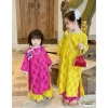 Áo dài cách tân bé gái 3 cúc phối quần satin, áo dài gấm mẹ và bé Puca Kids phù hợp 10-30kg giảm còn 170.500₫ 2