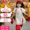 Áo Dài Cách Tân Bé Gái Cổ Yếm Tay Bèo - Voan Cao Cấp Thêu Nơ, Áo Dài Tết OH22 Giá 192.500 VND