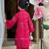 Áo Dài Cách Tân Bé Gái Đỏ BaBoo Kids - Thêu Chim Hạc, Chỉ 209.000 3